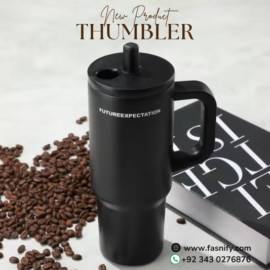 700ML Stainless Steel Tumbler with Handle & Straw | Hot & Cold Insulated Travel Cup