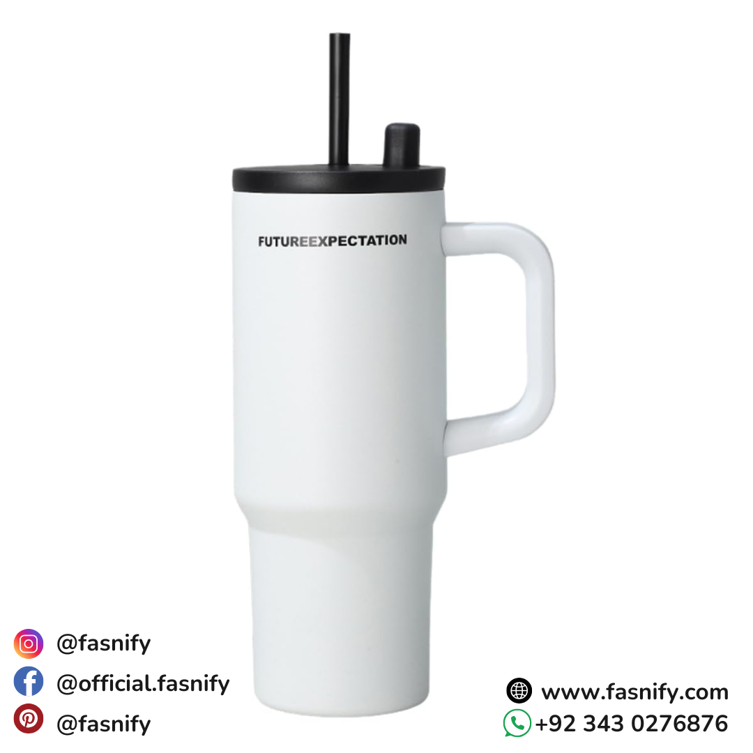 700ML Stainless Steel Tumbler with Handle & Straw | Hot & Cold Insulated Travel Cup