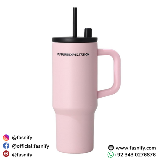 700ML Stainless Steel Tumbler with Handle & Straw | Hot & Cold Insulated Travel Cup