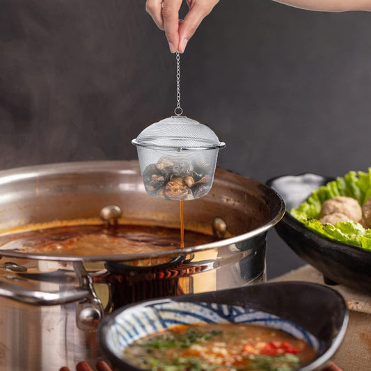 Stainless Steel Spice Strainer & Tea Infuser Ball – Reusable Mesh Filter for Herbs, Spices & Loose Leaf Tea