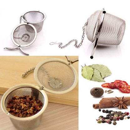 Stainless Steel Spice Strainer & Tea Infuser Ball – Reusable Mesh Filter for Herbs, Spices & Loose Leaf Tea