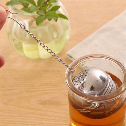 Stainless Steel Tea Ball Infuser – Reusable Mesh Filter for Loose Leaf Tea & Spices