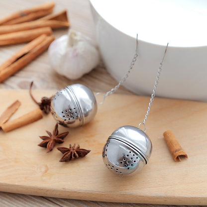Stainless Steel Tea Ball Infuser – Reusable Mesh Filter for Loose Leaf Tea & Spices